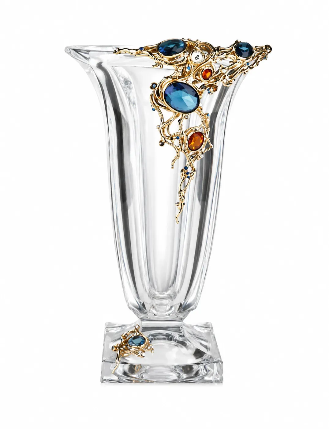 Jeweled Crystal Vase