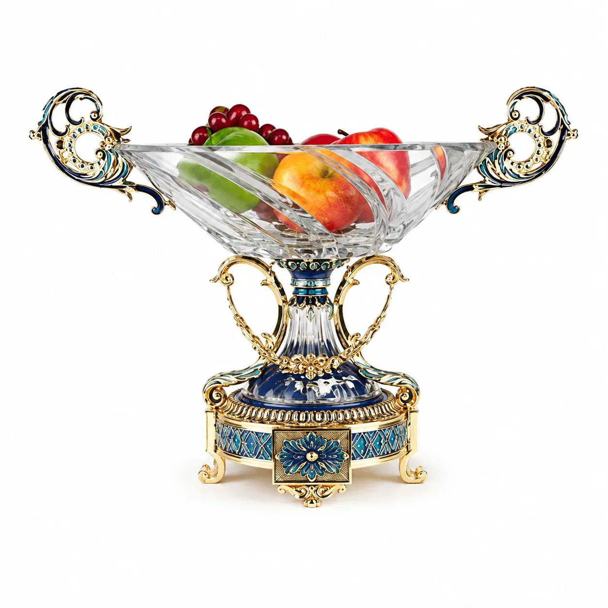 Enameled Crystal Compote