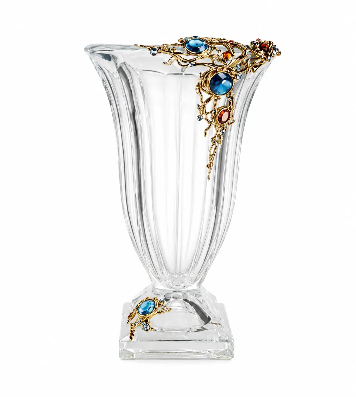 Jeweled Fluted Vase