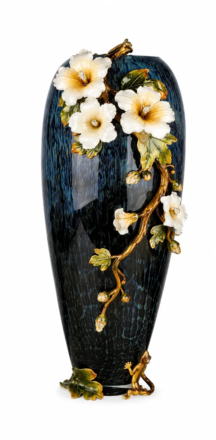 Midnight Magnolia Vase