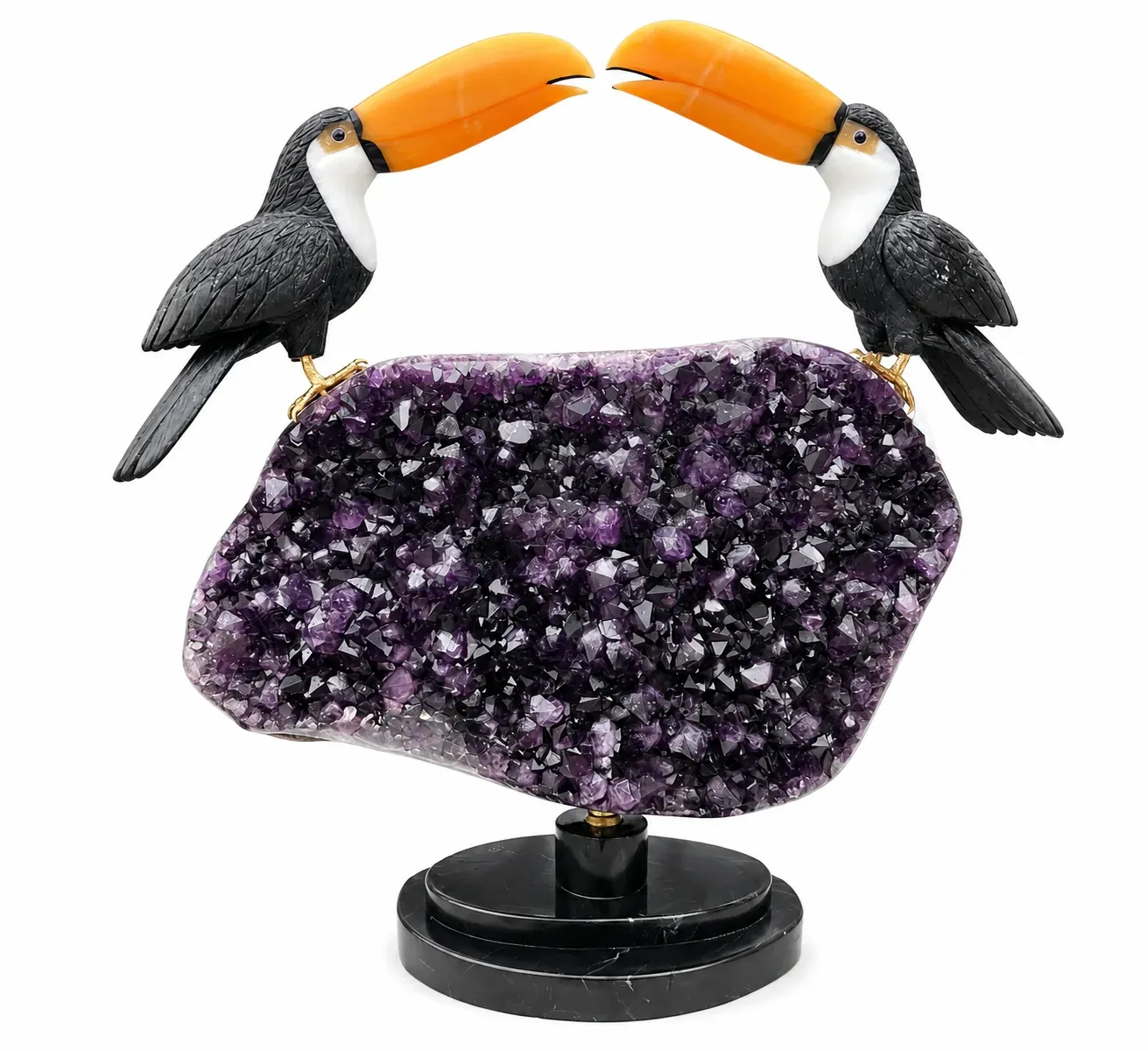 Toucans on Amethyst