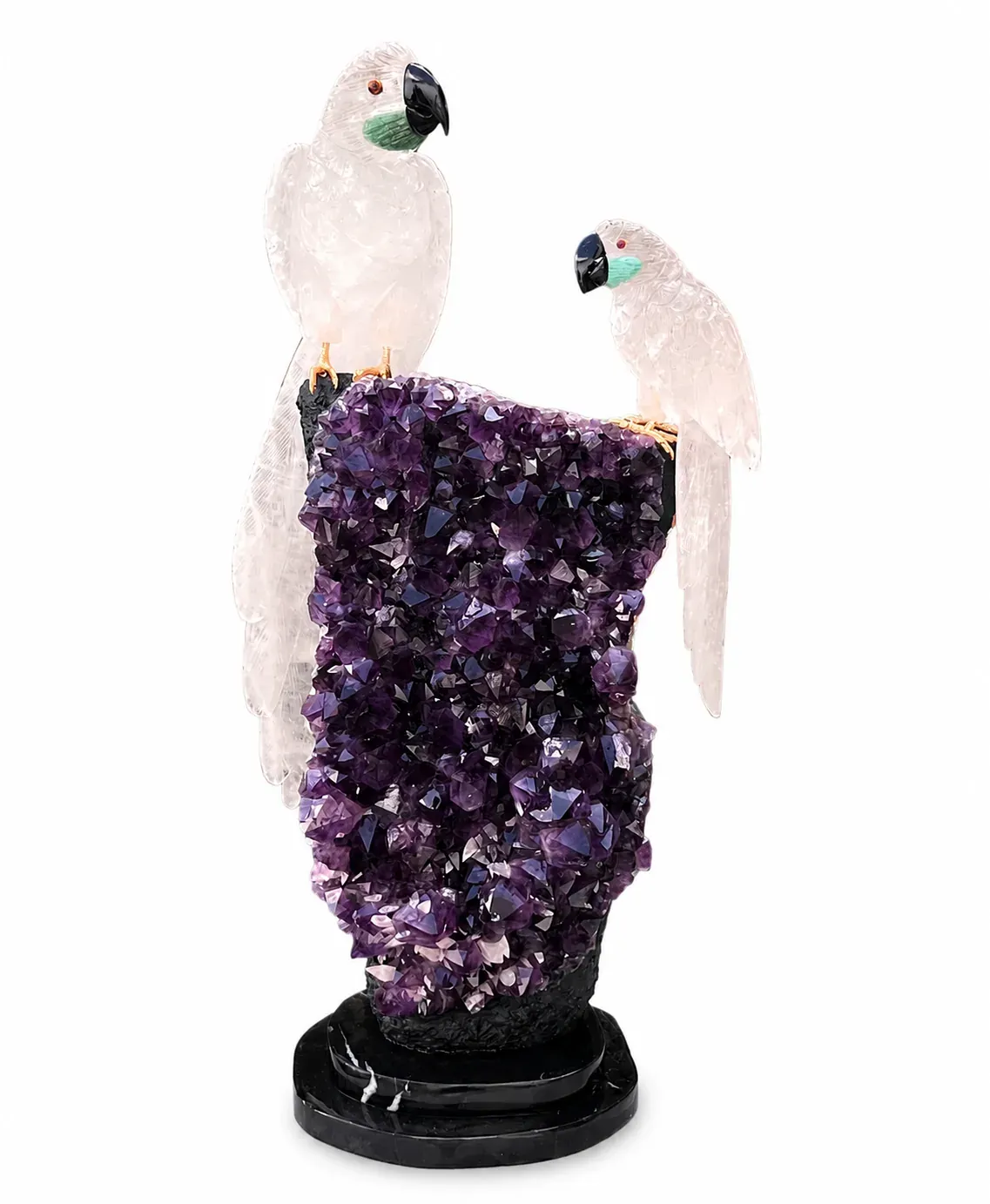 Rose Quartz Parrots