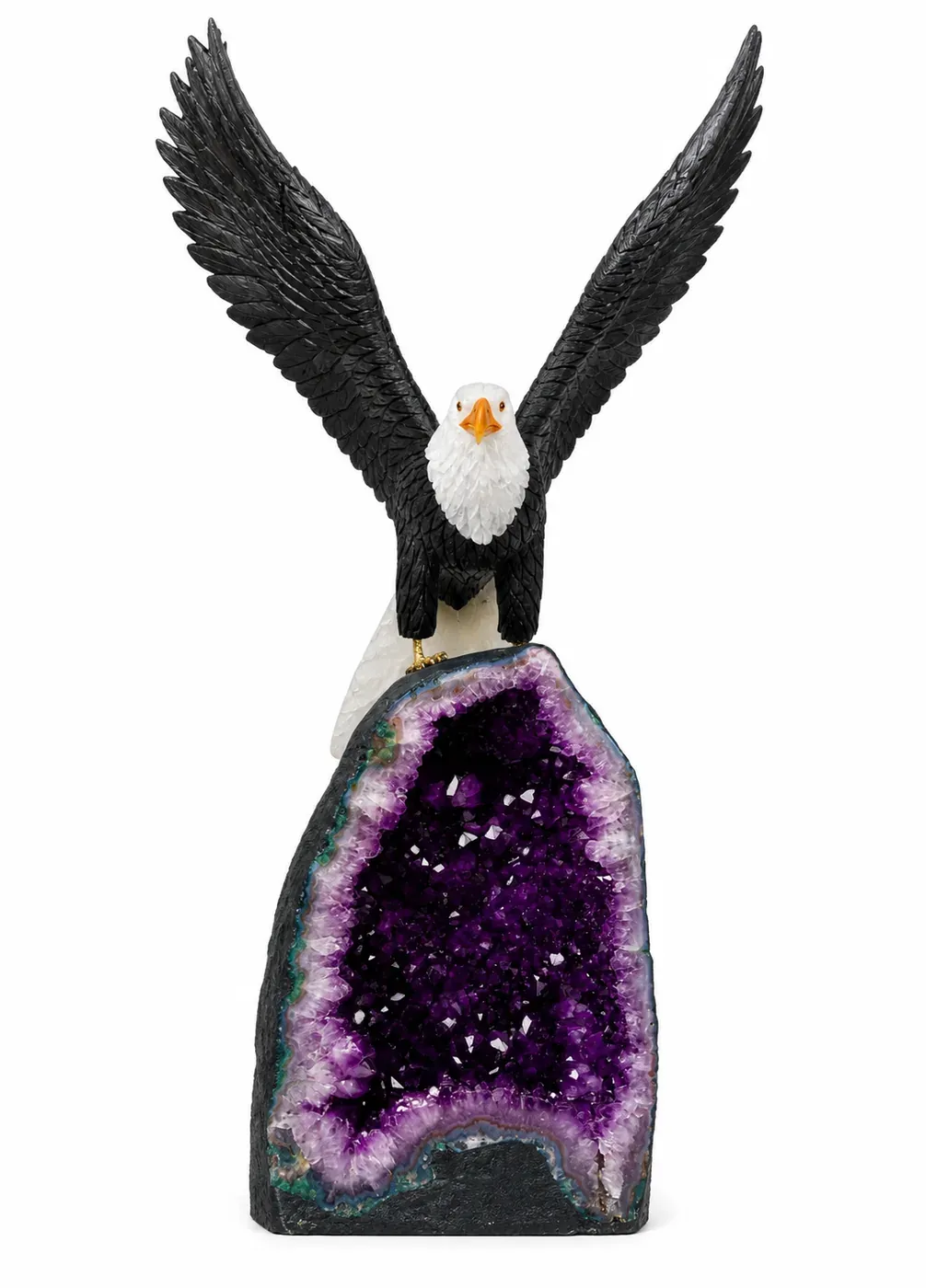 Eagle on Amethyst Geode