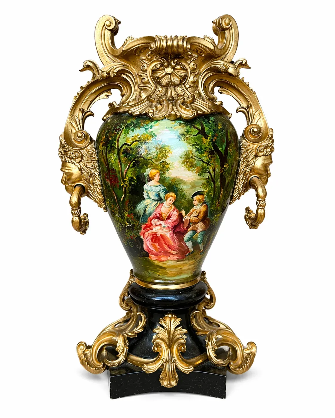 Painted Vase with Gilt Mounts