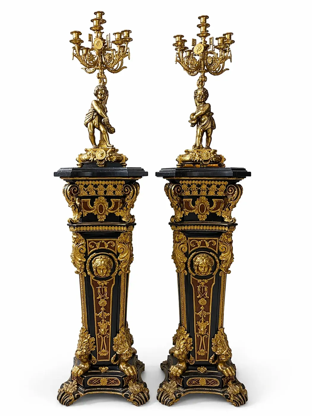 Candelabra on Pedestals